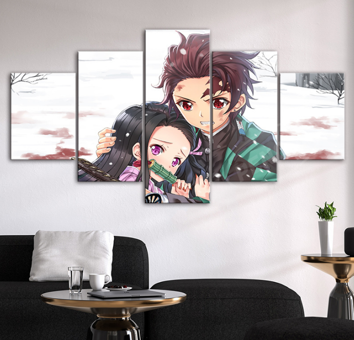 5 animation HD spray painting canvas painting oil painting 4#