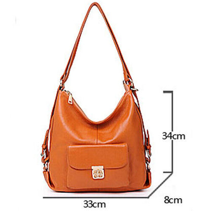 Top TOGO Leather Women's Shoulder Bag Satchel Tote, Soft leather Travel Backpack