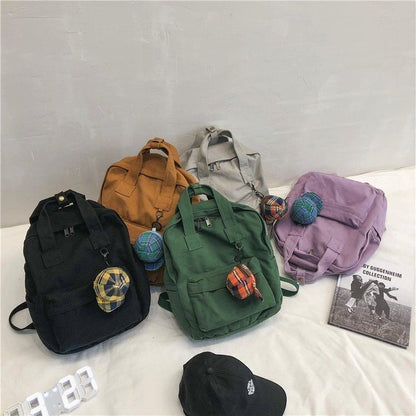 Women Backpack Fashion Solid School Bag Teenage Backpacks Travel 36*30*16cm 1 PC