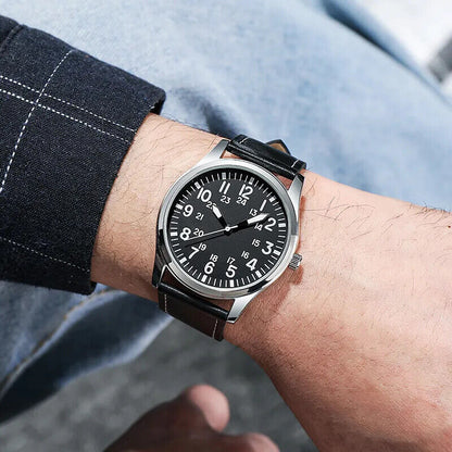 Wrest Watch 42mm Pilot Collection Easy Reading Japanese Movement Display Watch
