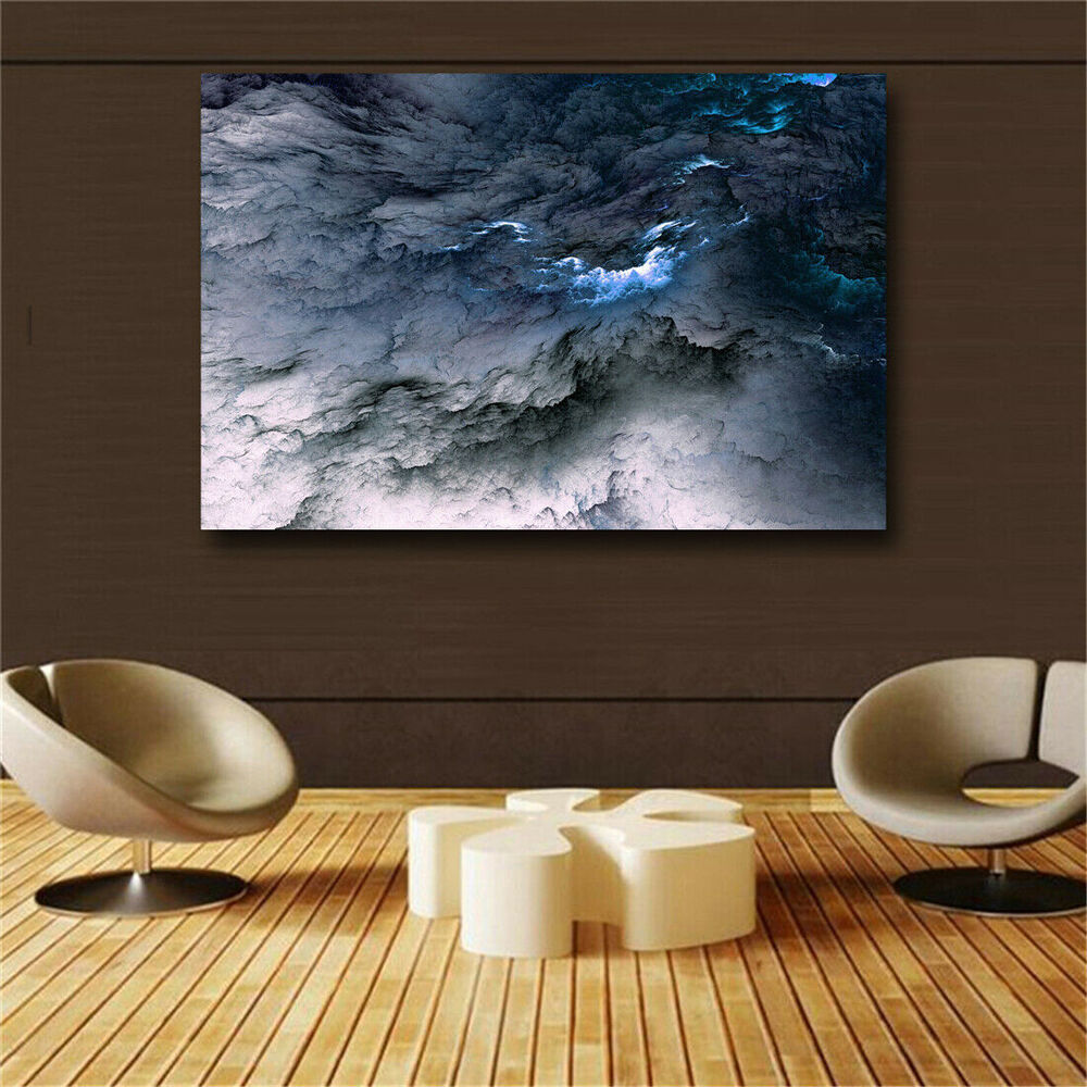 Large art prints Home Decor Canvas Painting Wall Art Beautiful blue cloud