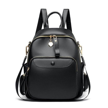 Women's Ladies Leather Backpack Purse Anti-Theft Travel Shoulder Bag Satchel