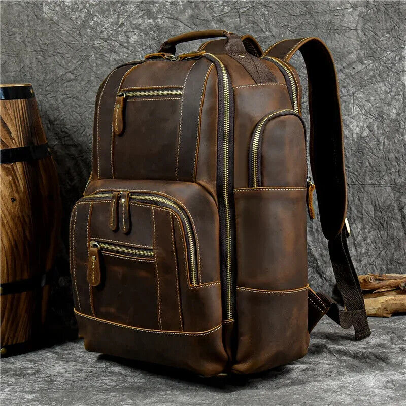 Bags Men's Backpack Backpack Travel Backpack School Bag Men Leather Daypack