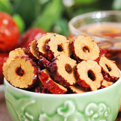 Chinese Food Dried Seedless Red Date Ziziphus Jujube Slices Herbal Tonics Tea