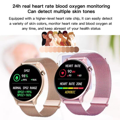 Bluetooth Smart Watch Heart Rate Blood Pressure Sport Bracelet for IOS Android