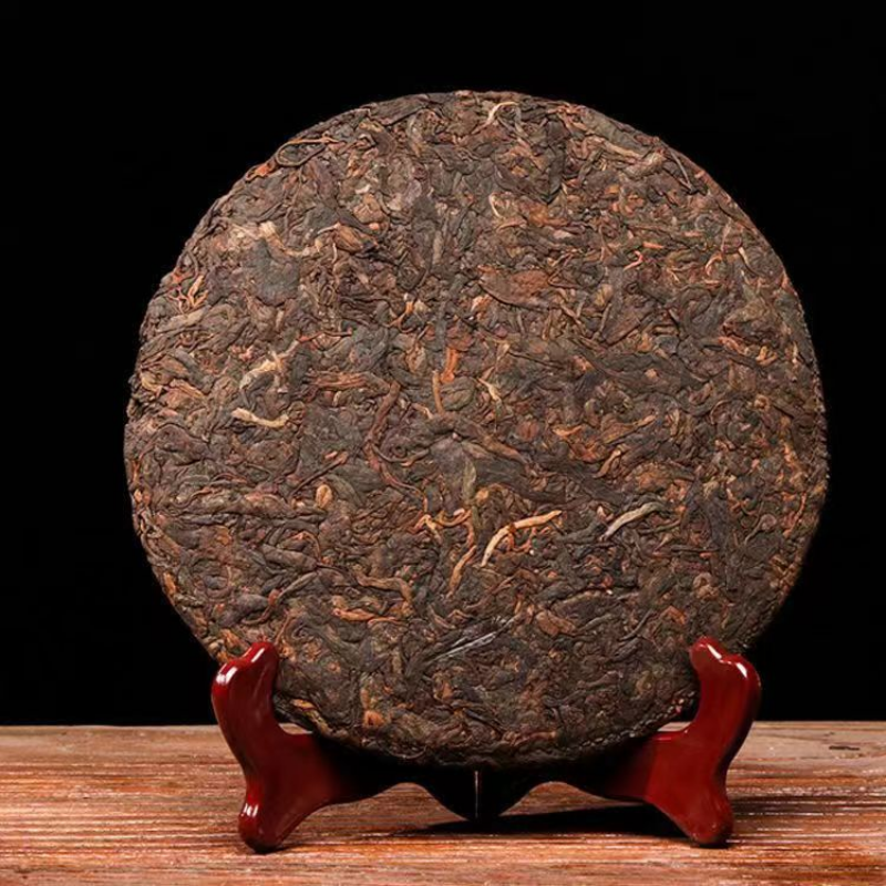 357g Yunnan Ripe Puerh Tea 2008 Year Pu-erh Cooked Tea Cake Old Pu'er Black Tea