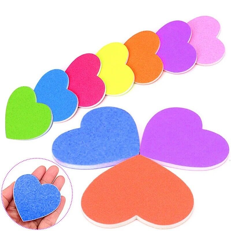 Nail File 50Pcs Disposable Manicure Pedicure Toolkit Lime Heart Buffer Sandpaper