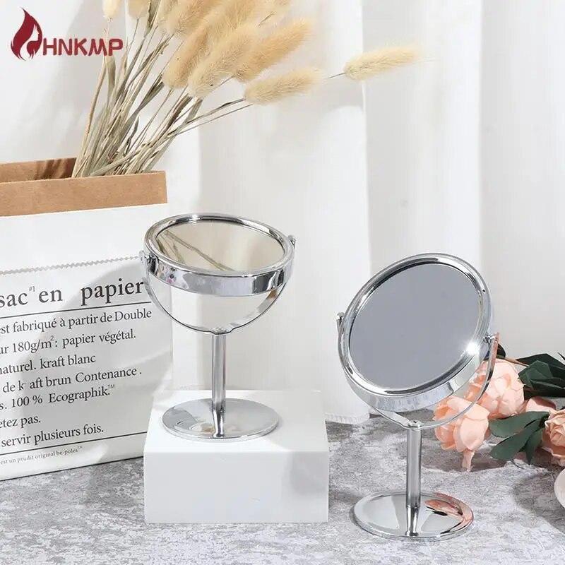 Double Sided Swivel Vanity Mirror with 3 x Magnification,Tabletop Makeup Mirror