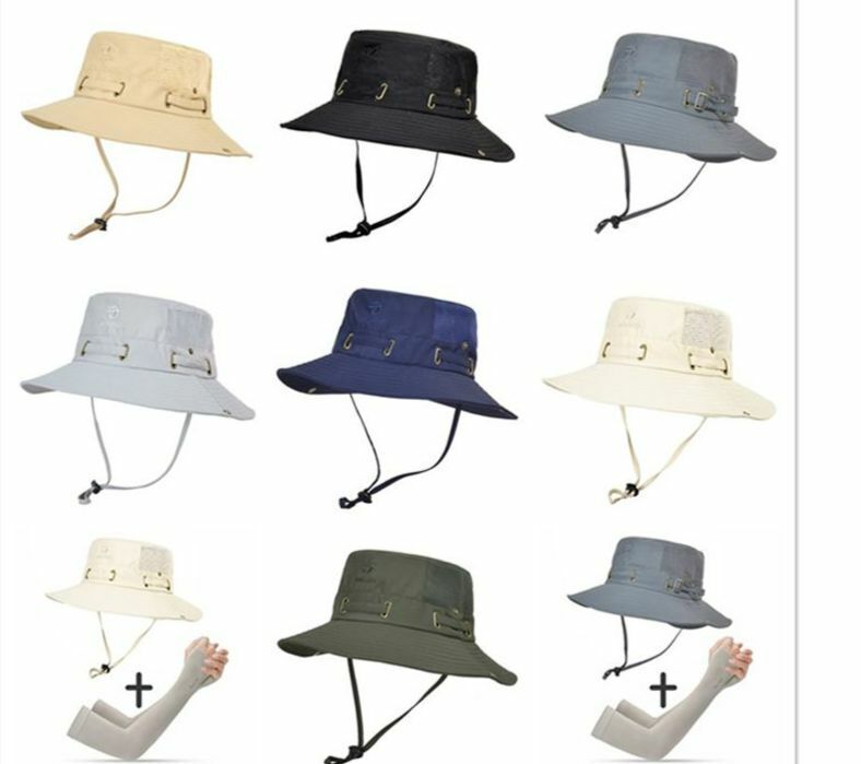 Summer Bucket Hat Mesh Breathable Outdoor Fishing Mountaineering Hiking Foldable