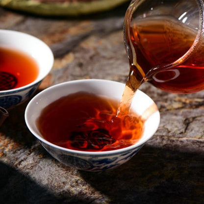 357g Yunnan Puerh Tea Ripe 7262 Run Pin Menghai Qizi Puer Tea Cake Green Food 普洱