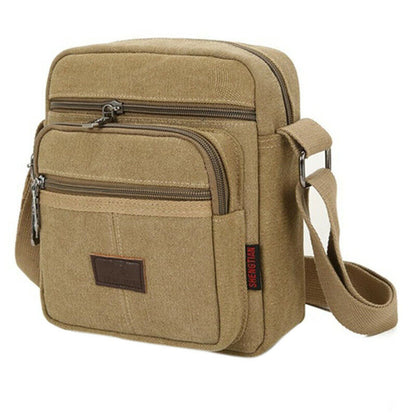 Retro Shoulder Bag Flip Casual Messenger Canvas Fashion Zipper Multifunctional