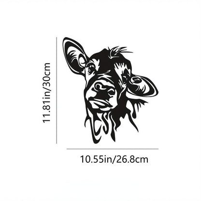 1 Pc，Metal Cow Wall Art Hanging Decorations, Black Cow Wall Decor Home Sign