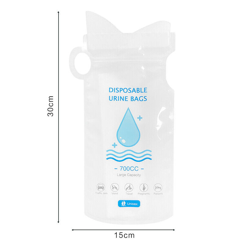 4Pcs 700ml Portable Toilet Pee Bag Camping Pee Bags Unisex Urine Bags Vomit Bags