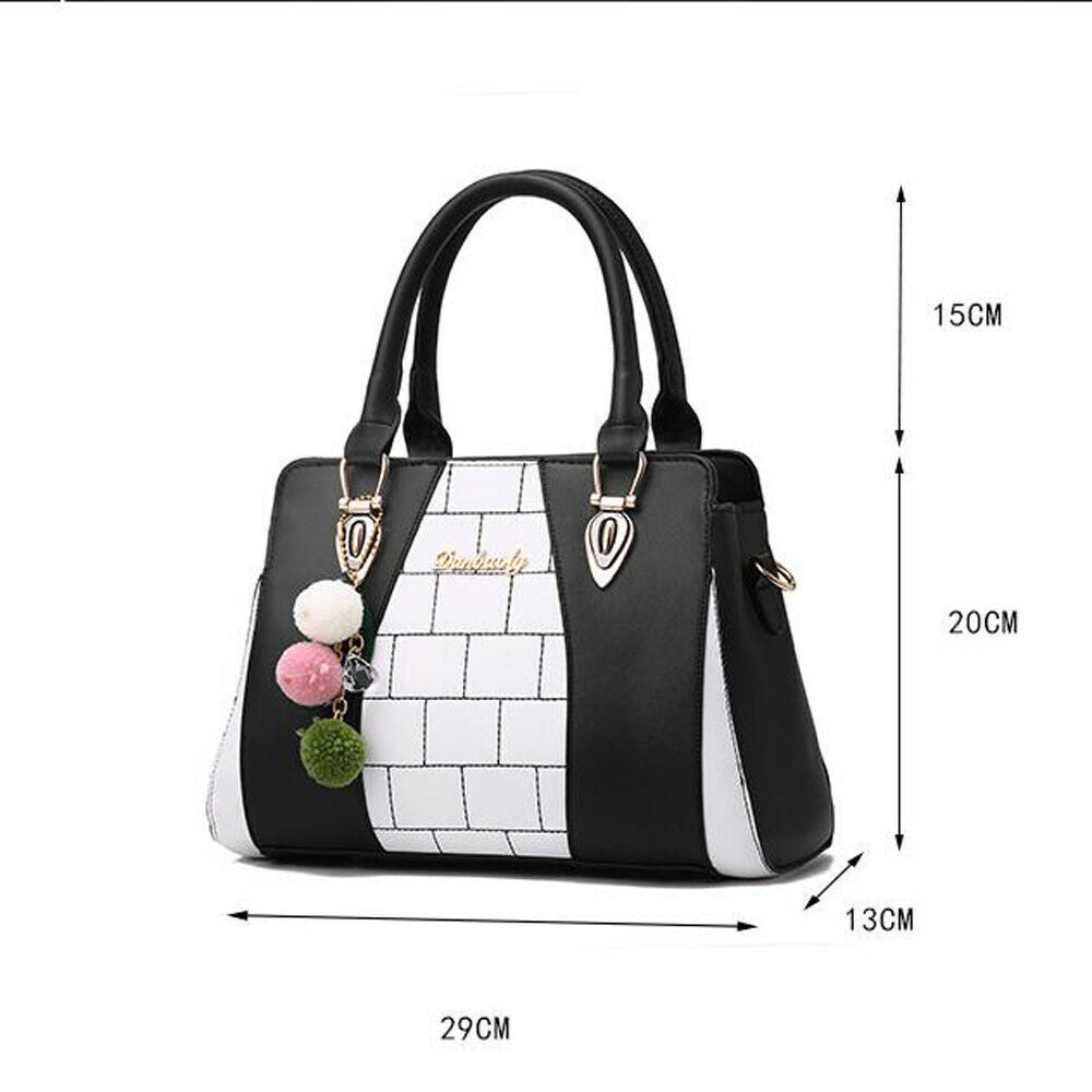Women’s Ladies PU Leather Bag Shoulder Handbags Tote Messenger Satchel Cross Bag
