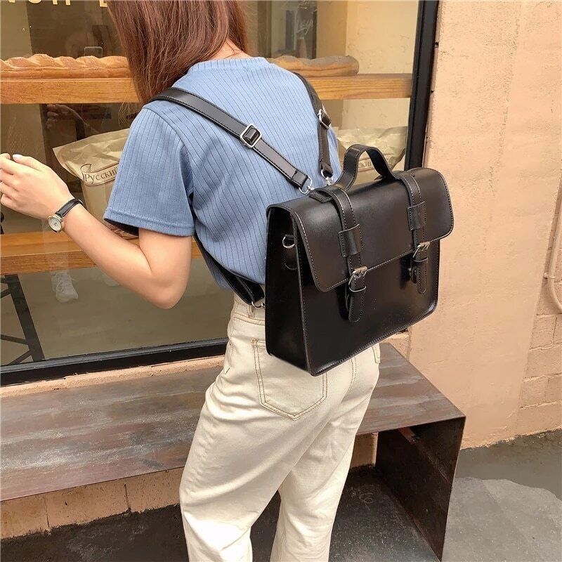 Student School Bag Pu Leather Female Bags Women Shoulder Bag Ladies Totes