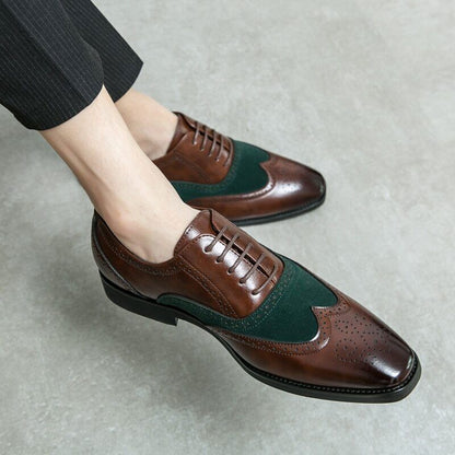 Classic Oxford Shoes Lace Up Men's Shoes Moccasin Casual Leather Shoes