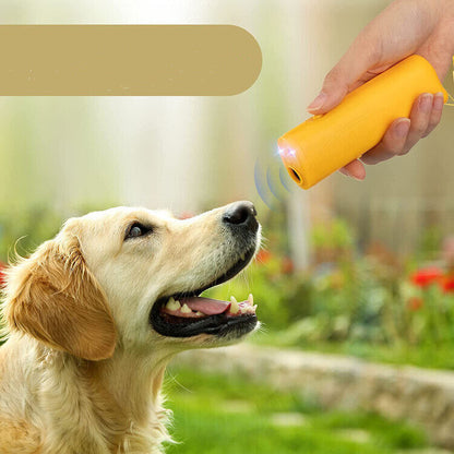 Pet Dog Repeller Anti Barking Stop Bark LED Ultrasonic Dogs Training Device
