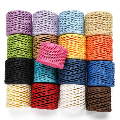 200M 2mm Raffia Paper Cord StrawRope Yarn DIY Crochet Summer Beach Hat Bag Craft
