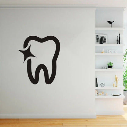 Dental Clinic Wall Decals Vinyl Bathroom Poster Tooth Dentistry Sticker 40x54cm
