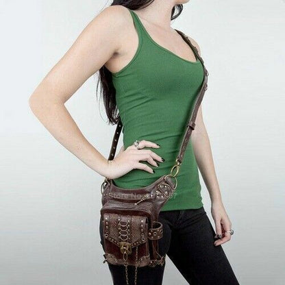 Gothic Steampunk Metal Messenger Bag Vintage Medieval Accessories Crossbody Bag