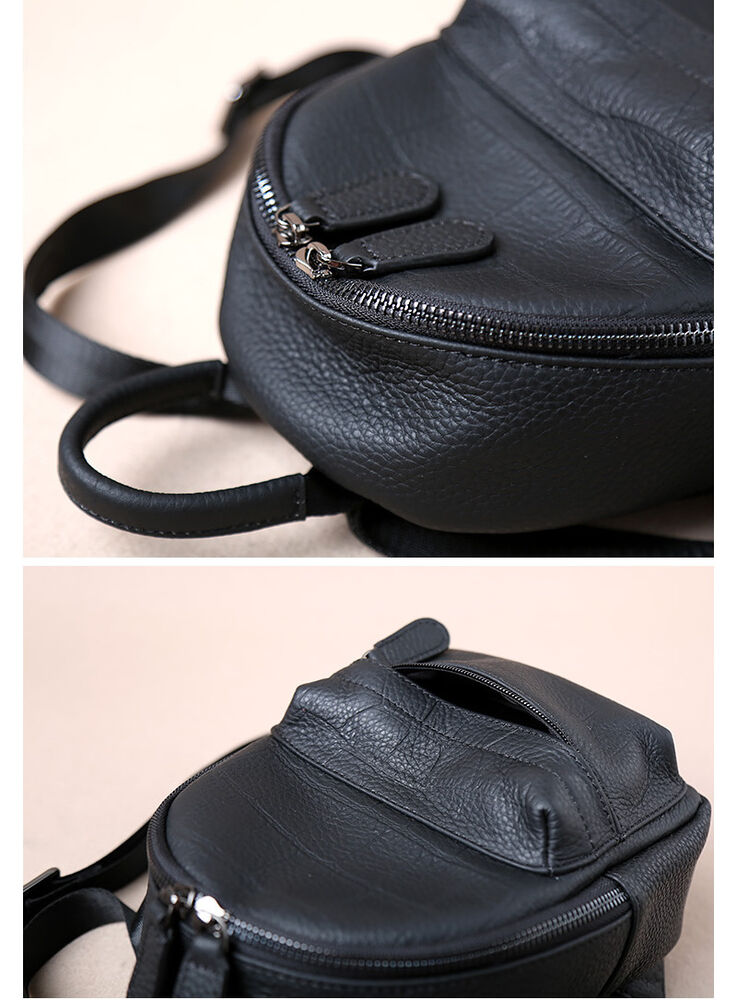 Croc Embossed Real Leather Backpack Rucksack Daypack Purse Cute bag Travel Purse