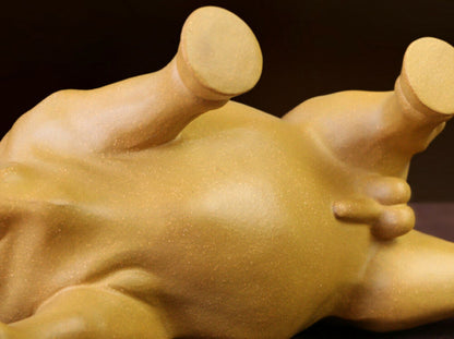 chinese yixing zisha tea pet OX decoration Cattle Yellow Duan Clay mascot cow
