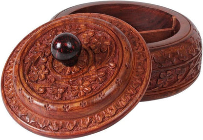 Handmade Wooden Spice Rack Organizer Box Holder Rustic Container Kitchen Decor