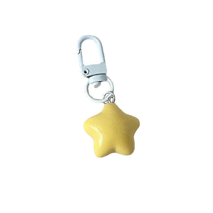 1Pc Cute Star Keychains Headphone Cover Keyring Cartoon Charm Bag Pendants Charm