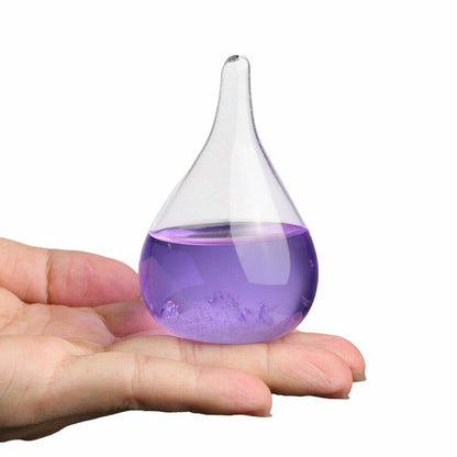 Weather Predictor Barometer 8x5cm Glass Droplet Storm Forecaster Bottles Decors