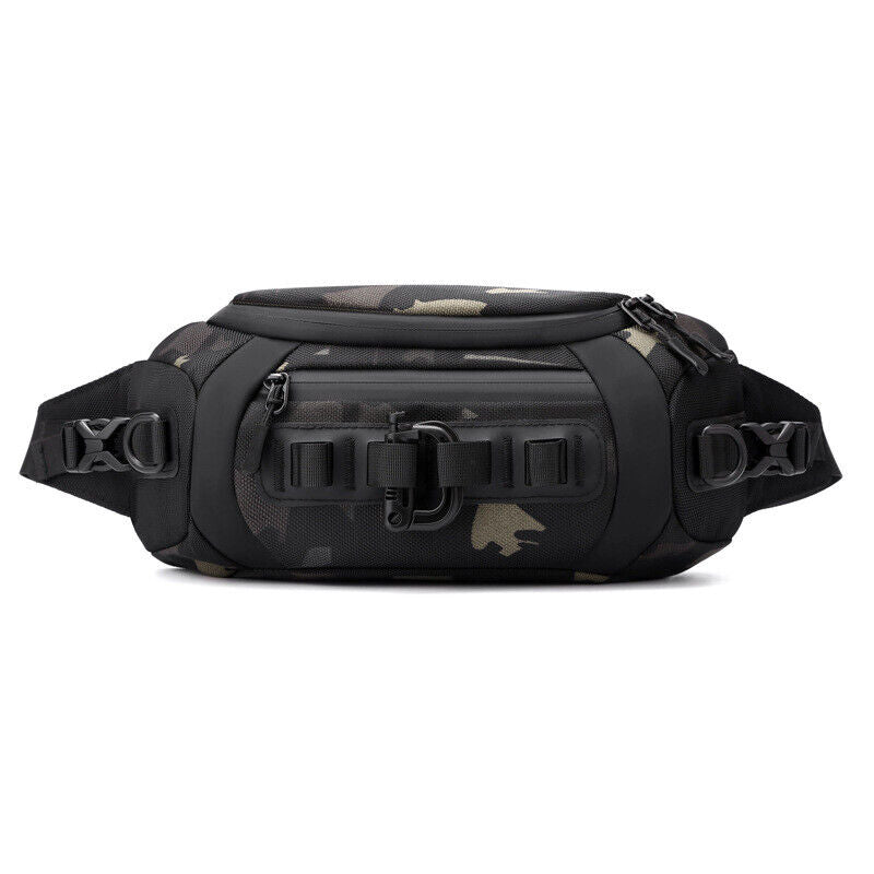 Men's Sling Backpack Nylon Waterproof Crossbody Bag Waist Pack Casual Daypack