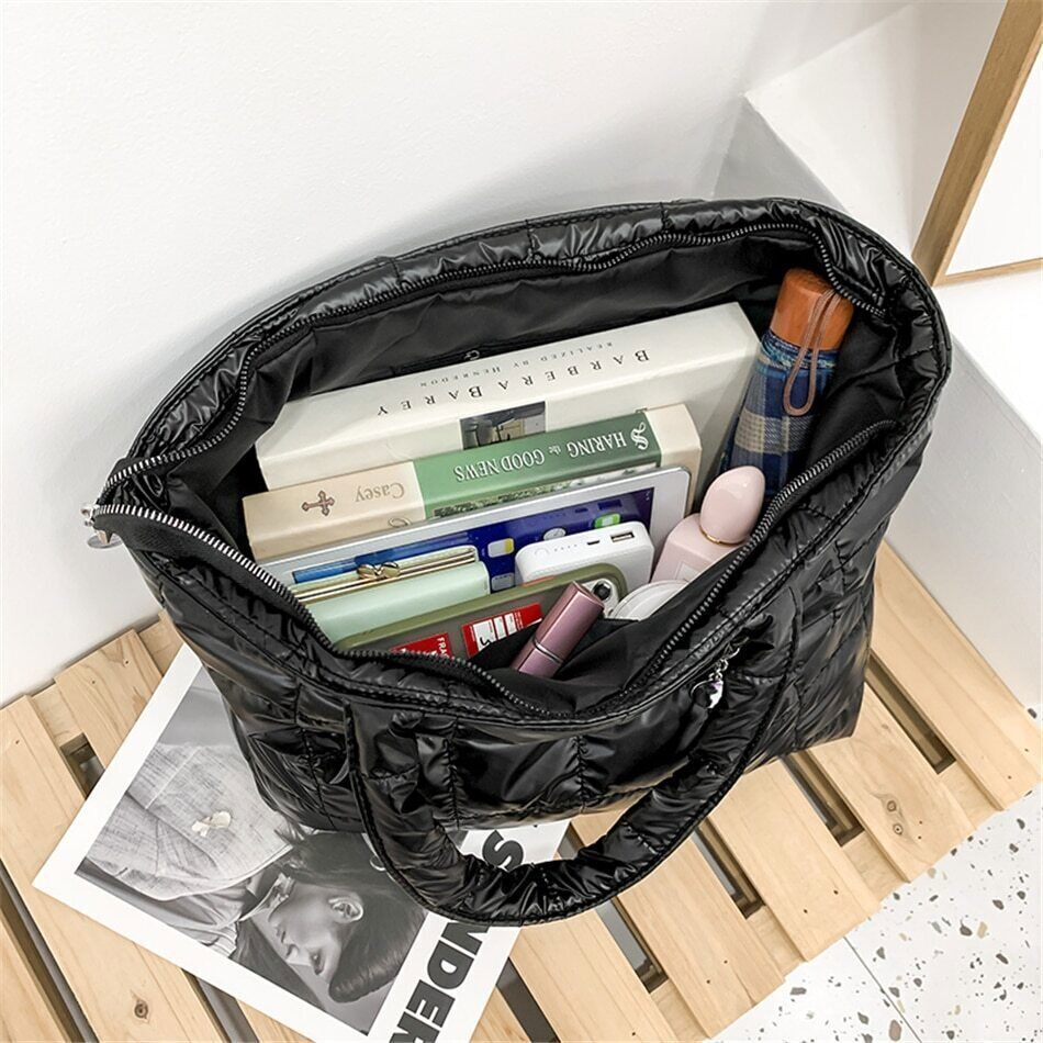 Fabric Women Bags Shoulder Bags Women Winter Travel Ladies Space Bag