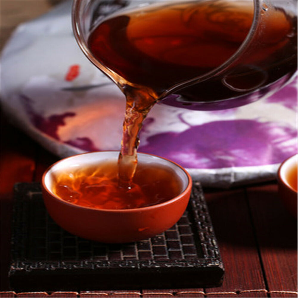 357g Pu-Erh Tea Ripe Tea Yunnan Black Tea Purple Bud Puer Old Tree Material Pure