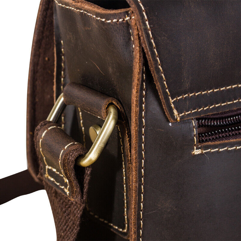 Vintage Men's Leather Messenger Shoulder Bag Satchel Crossbody Side School Bags