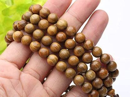 Natural Green Sandalwood 108 Beads 8-12 mm Bracelet Necklace wooden Meditation