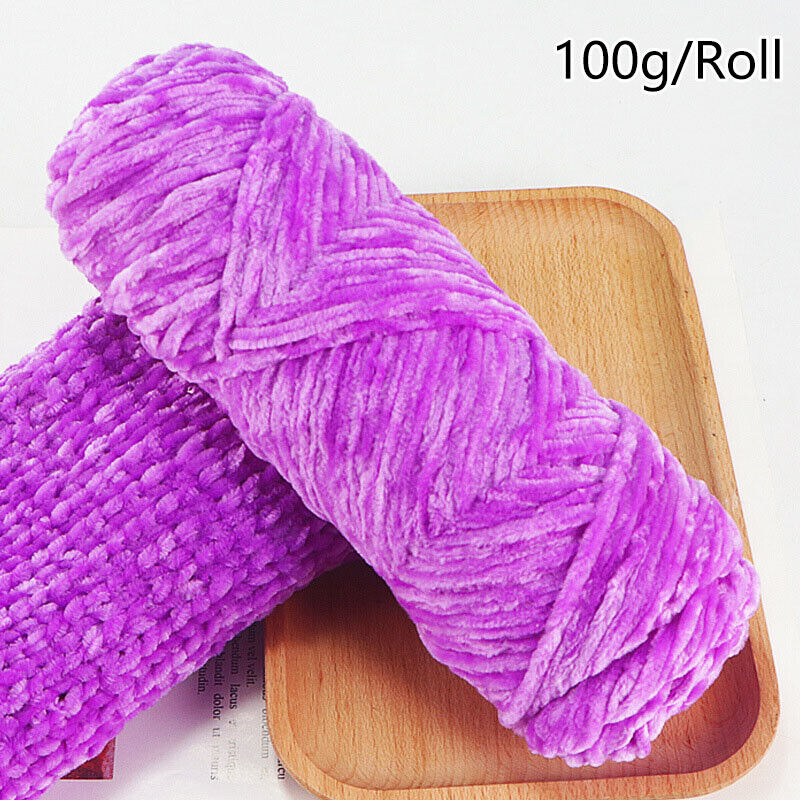 100g/Ball Chenille Thick DIY Velvet Crochet Knitted Wool Craft Knitting Yarn