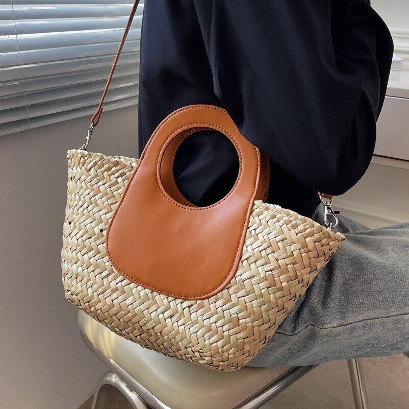 Summer Straw Weave Handbags Women Shoulder Bag Beach Crossbody Bags