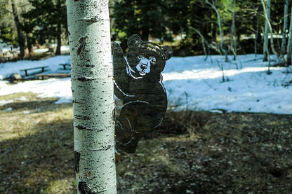Bear Cub Decoration | Garden Art | Backyard Art | Tree Art | Silhouette Art