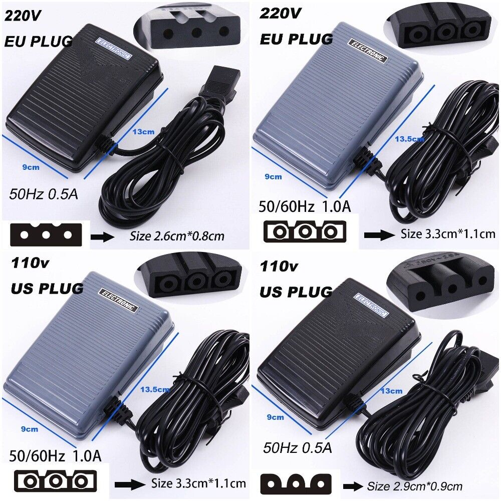 Sewing Machine Foot Pedal Speed Adjust Controller Motor Accessories Power Switch