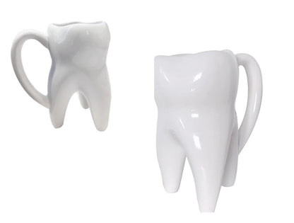 Coffee Mug Creative Travel Dental Tooth Shaped Ceramic Water Cups Gift 12.5x14cm