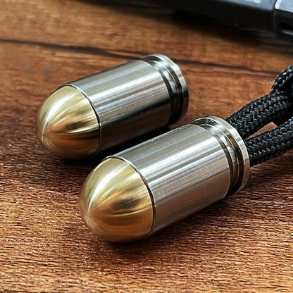 Titanium Tail Pendant DIY Knife Beads Alloy Paracord Bracelet Keyring Accessory