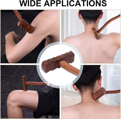 Wooden Back Scratcher Hard Durable Double Sided Scraper/Hammer Anti-Itch/Massage