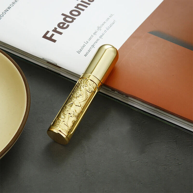 Toothpick Holders Portable Metal Lid Chinese Style Needle Storage Case 8.5x1.7cm