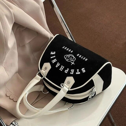 Women’s Vintage Crossbody Bag Retro Satchel Tote Shoulder Bowling Bag Gift