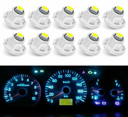 LED Bulb 10Pcs T3 T4.2 T4.7 Auto Dashboard Instrument Cluster Light Car Lighting