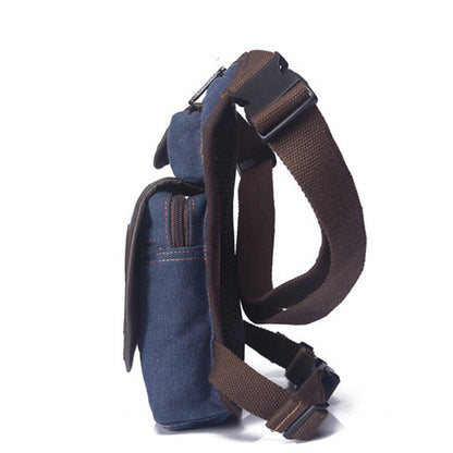 Canvas/Nylon Waist Pack Crossbody Shoulder Belt Bag Male Hip Purse Thigh Bags