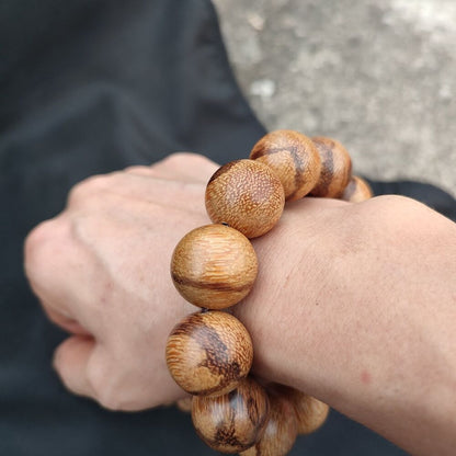 Vietnam Agarwood Hand String Wooden Bracelet Men Buddha Bead Gift Elastic Line