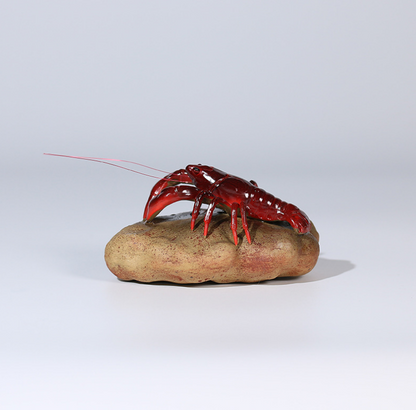 Purple sand color changing tea pet lobster stone toad Golden Toad Play Pet