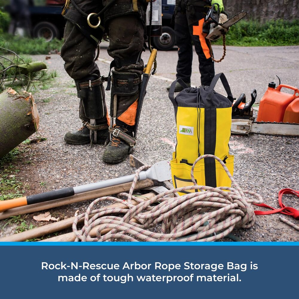 Rock-N-Rescue Arbor Rope Storage Bag - Rock and Tree Climbing 200', Yellow