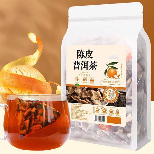 Ripe Pu-erh Black Tea Cooked Tea Dried Tangerine Or Orange Peel Yunnan Puerh Tea