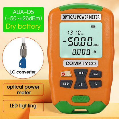 Mini 2 In 1 Optical Power Meter Optical Fiber Tester with LED Lighting -50+26dBm